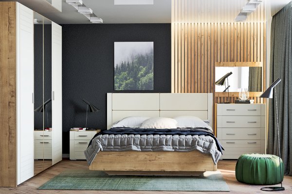 Модульная спальня Livorno софт панакота (Сильва)